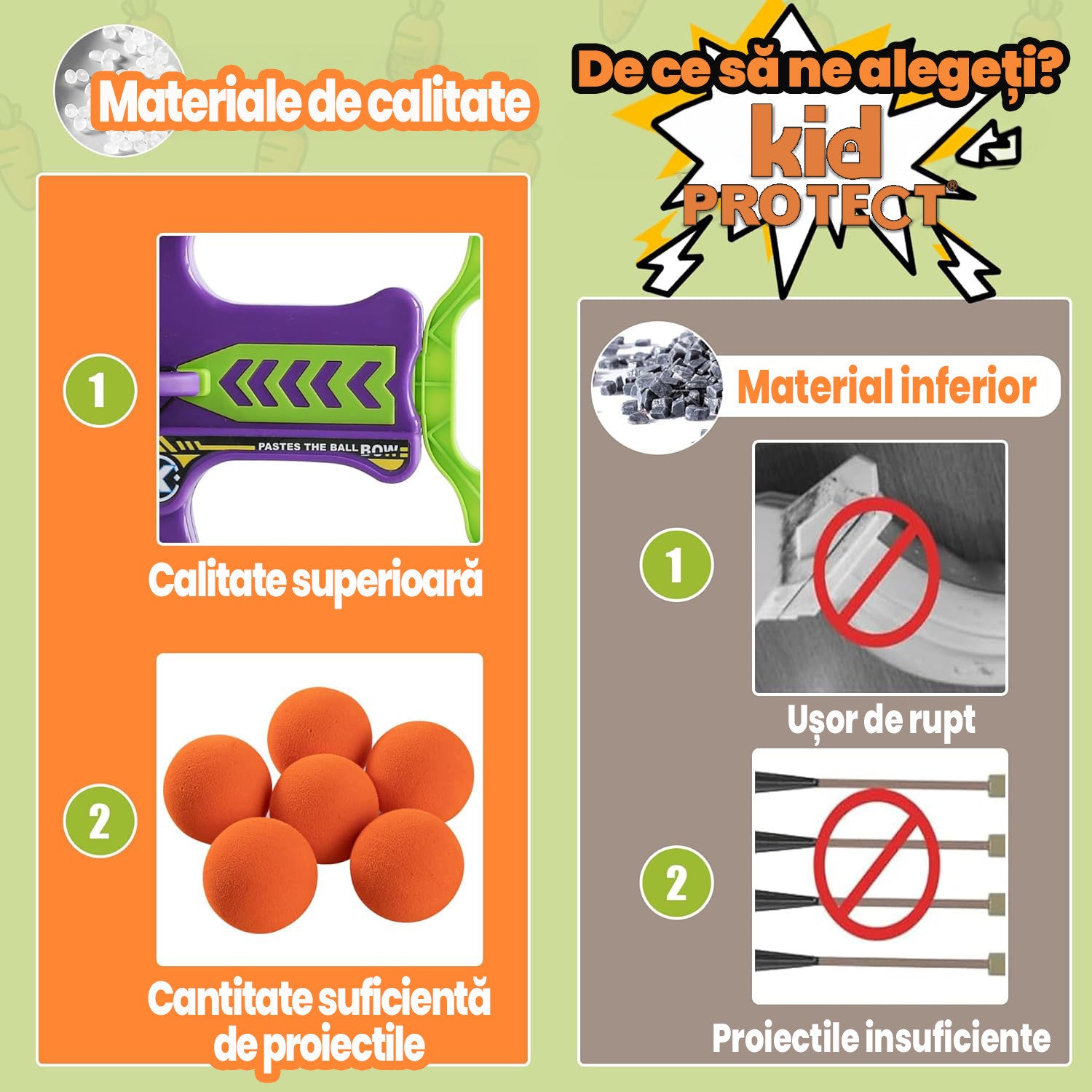 Set De Joaca Arc cu Bile Moi KidProtect Mini Archer