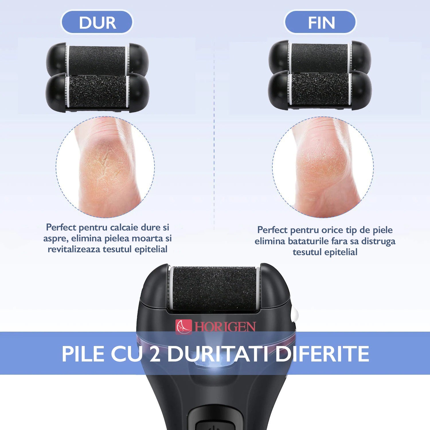 Set Pila Electrica Horigen V-605 Pentru Talpi Si Calcaie