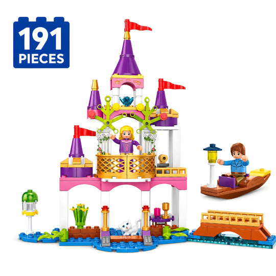 Set de Constructie cu Piese Tip Blocuri Constructie 191 Piese MiniBric Swan Lake Castle