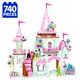 Set de Constructie cu Piese Tip Blocuri Constructie 740 Piese MiniBric Garden Castle 4585