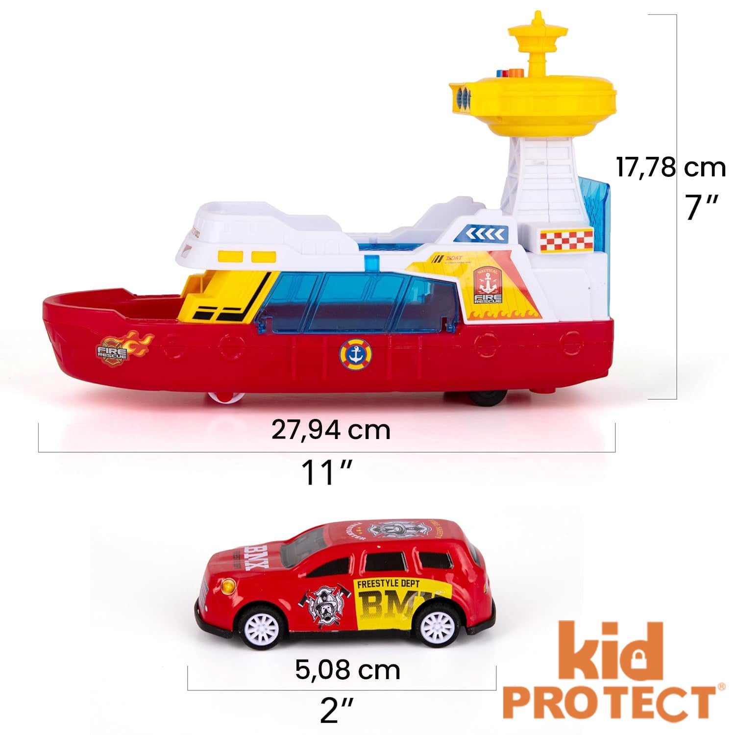 Jucarie Vaporas Tip Pompieri KidProtect SplashyRescue