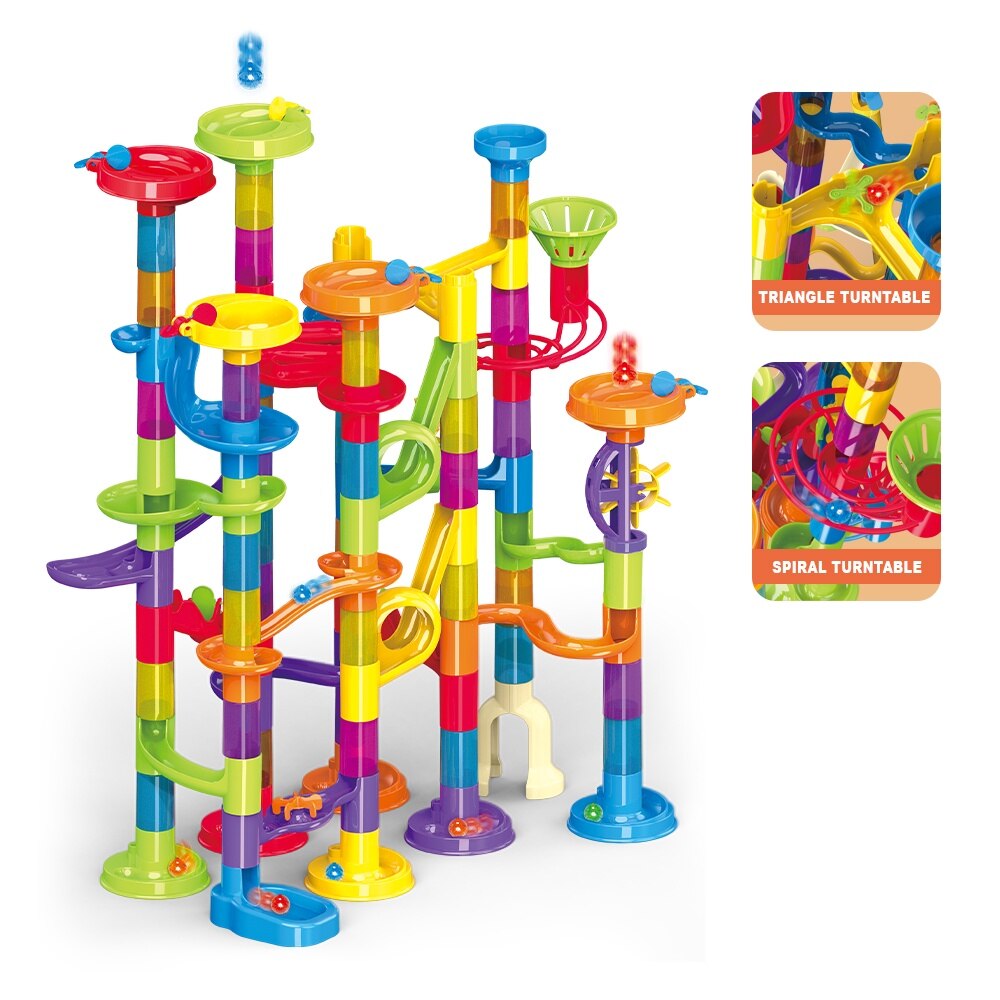 Set de Constructie cu Bile de Sticla Kidprotect Marble SphereStack, 123 de Piese