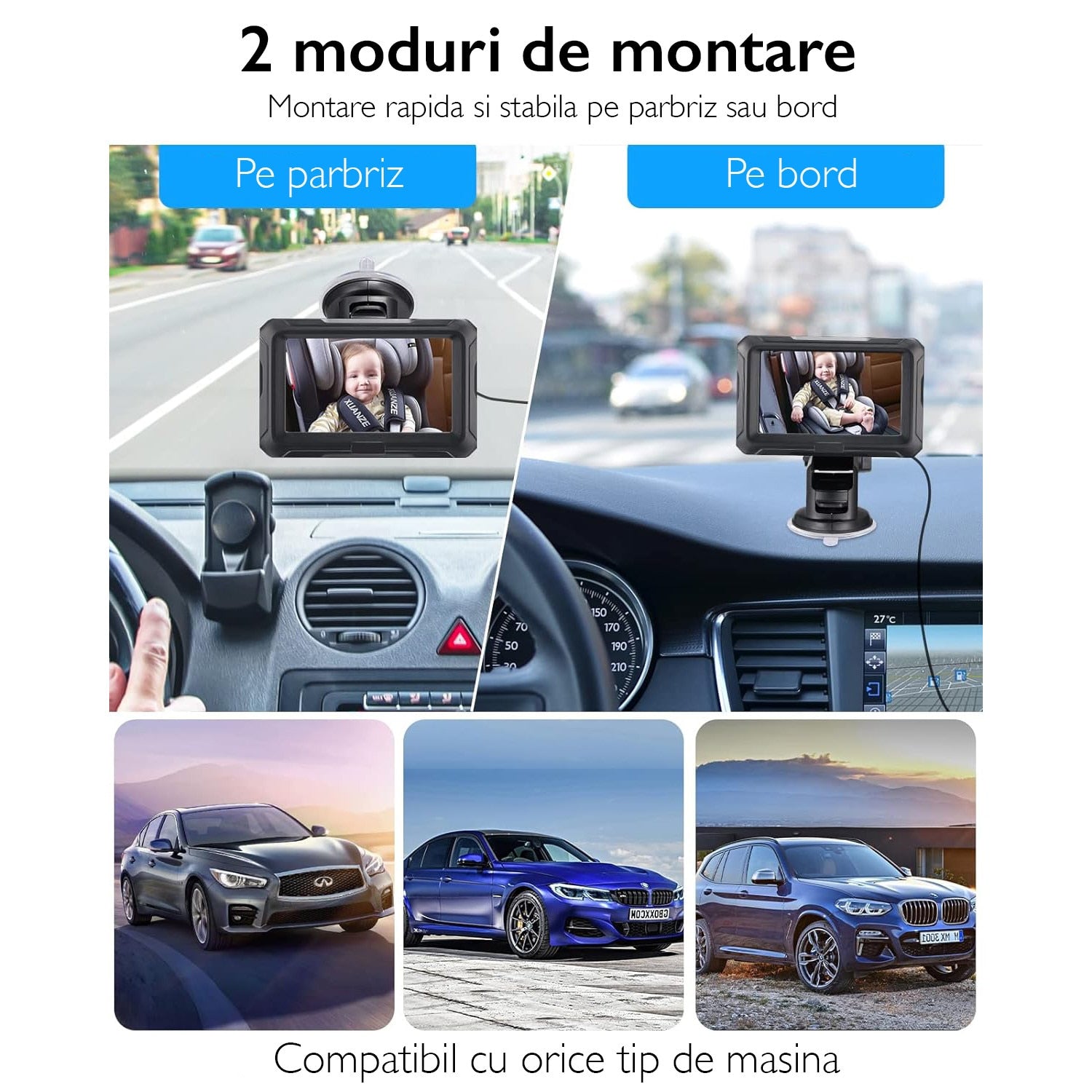 Monitor Video Auto Bebelusi si Copii Loosafe Baby Guard
