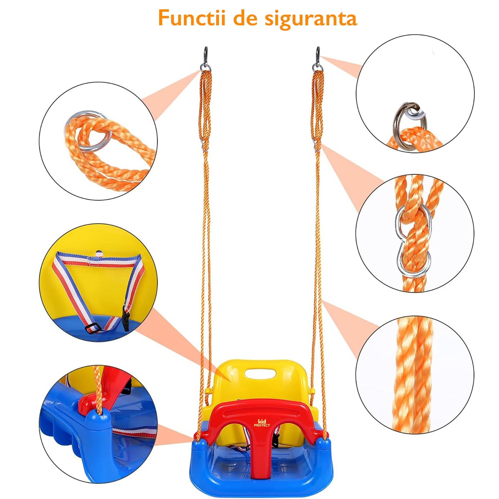 Leagan Copii 3 in 1 de Exterior si Interior KidProtect® Swing Buddy