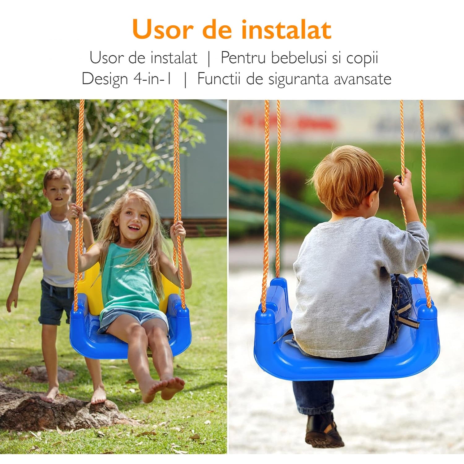 Leagan Copii 3 in 1 de Exterior si Interior KidProtect® Swing Buddy