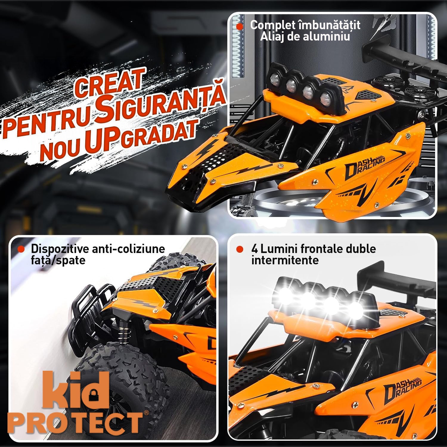 Masinuta cu Telecomanda 2-1 Kidprotect RockCrusher Buggy RC