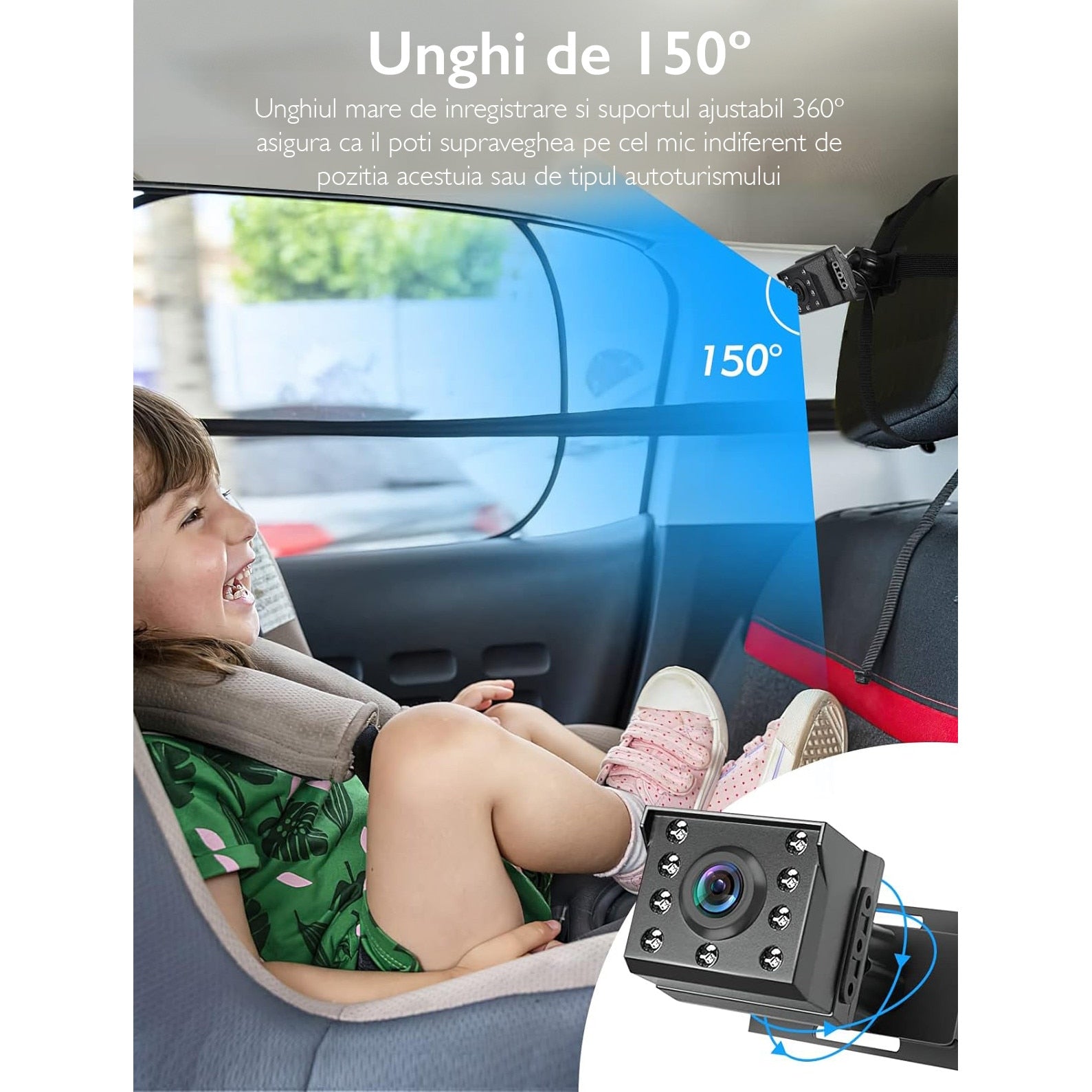 Monitor Video Auto Bebelusi si Copii Loosafe Baby Guard