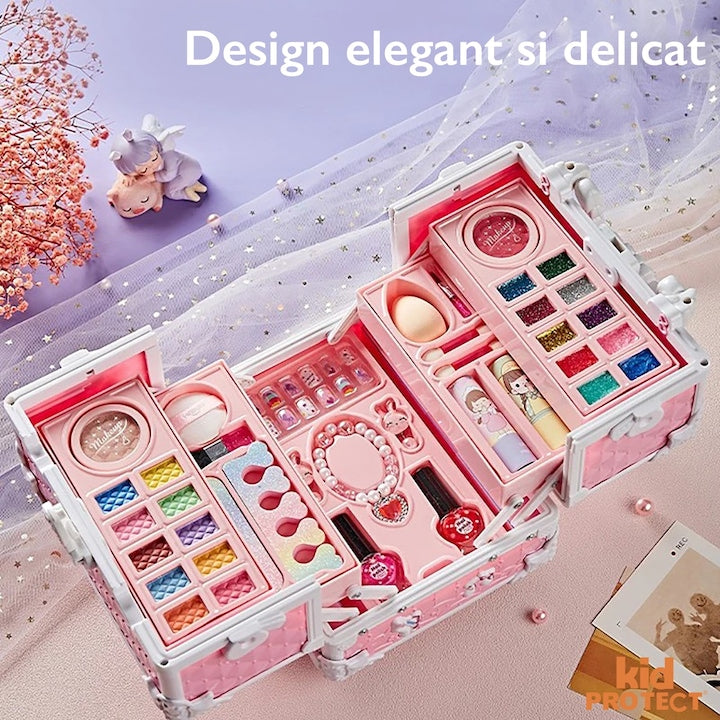 Trusa Machiaj Copii Kidprotect Make Up Doll, Roz