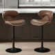 Set 2 x Scaun de Bar Inalt Cu Spatar KD Home Sky Vintage, Maro