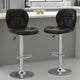 Set 2 x Scaun de Bar Inalt Cu Spatar KD Home Velvet Rise 360, Negru