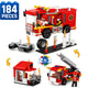 Set de Constructie cu Piese Tip Blocuri Constructie 184 Piese MiniBric 2 in 1 Rescue Mission