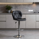 Scaun de Bar Inalt Cu Spatar KD Home Velvet Rise 360, Negru