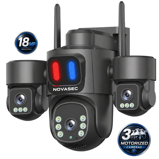 Camera De Supraveghere CCTV Vdeo Exterior Tripla WIFI 5G Novasec Tri Sense