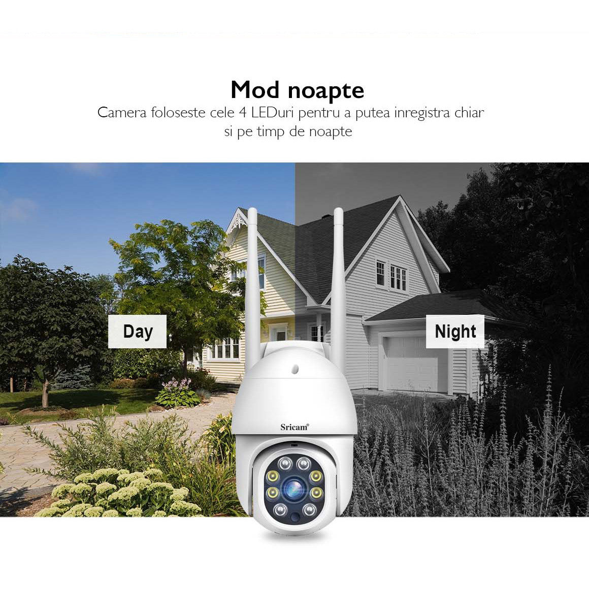 Camera de supraveghere WIFI Sricam SP028 interior/exterior
