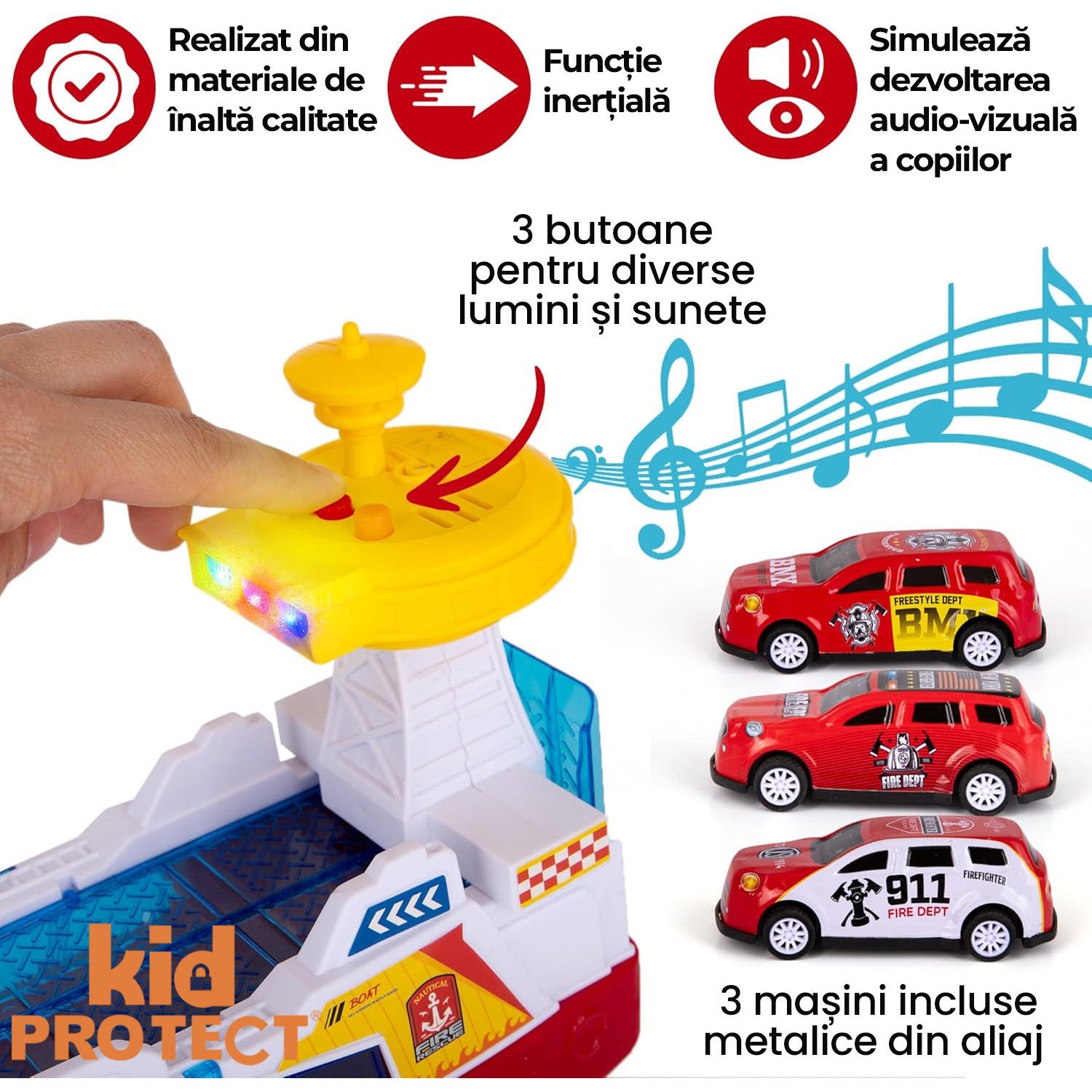 Jucarie Vaporas Tip Pompieri KidProtect SplashyRescue