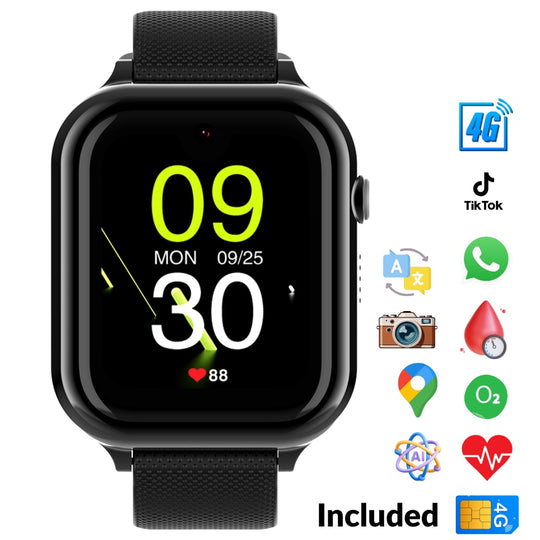eas Smartwatch Copii Si Telefon Techone KT38, Negru
