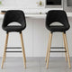 Set 2 x Scaun de Bar Inalt Premium KD Home BarLuxe Nova, Negru