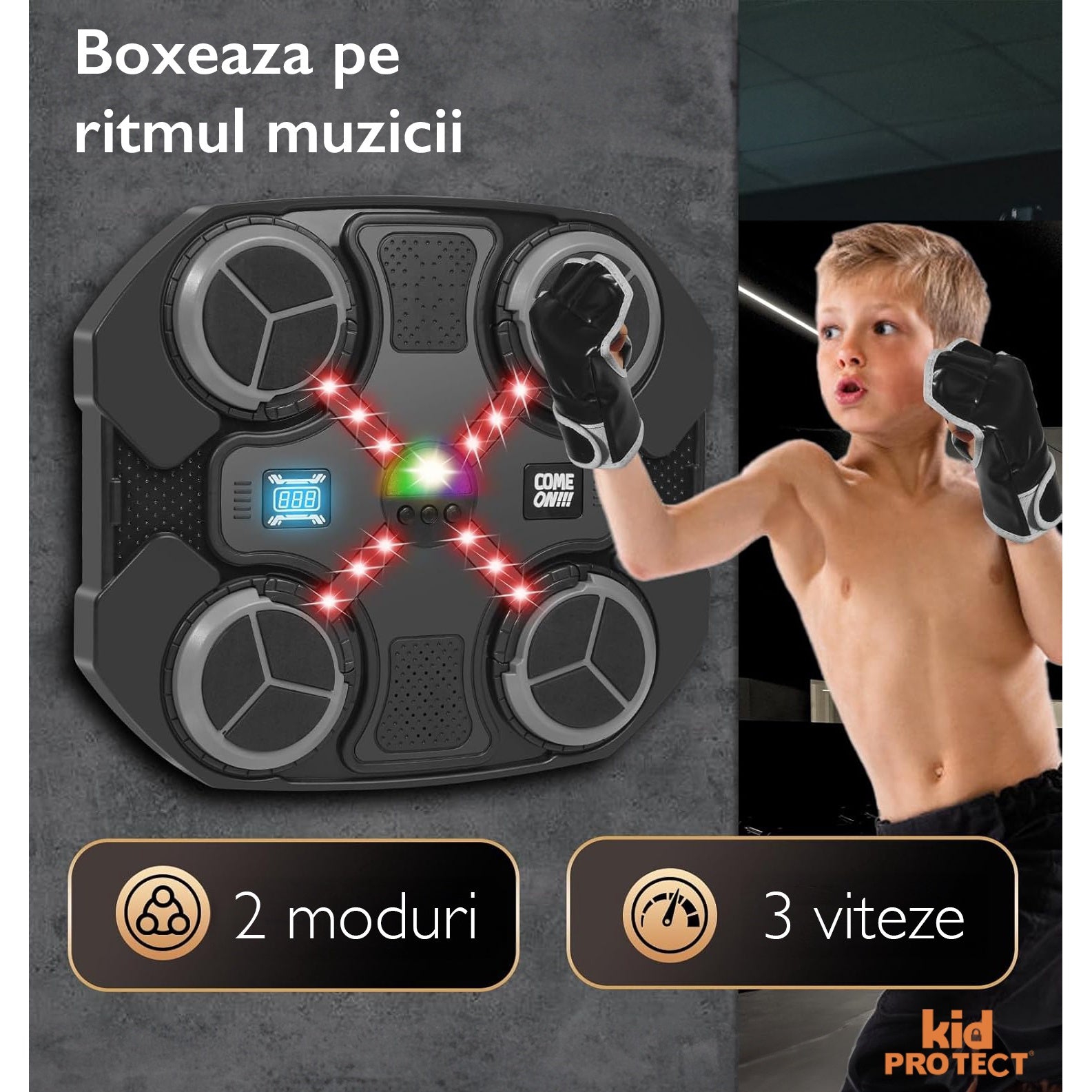 Tinta Lovituri Box Jucarie Pentru Copii Kidprotect Strike Zone, Negru