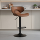 Scaun de Bar Inalt Cu Spatar KD Home Sky Vintage, Maro