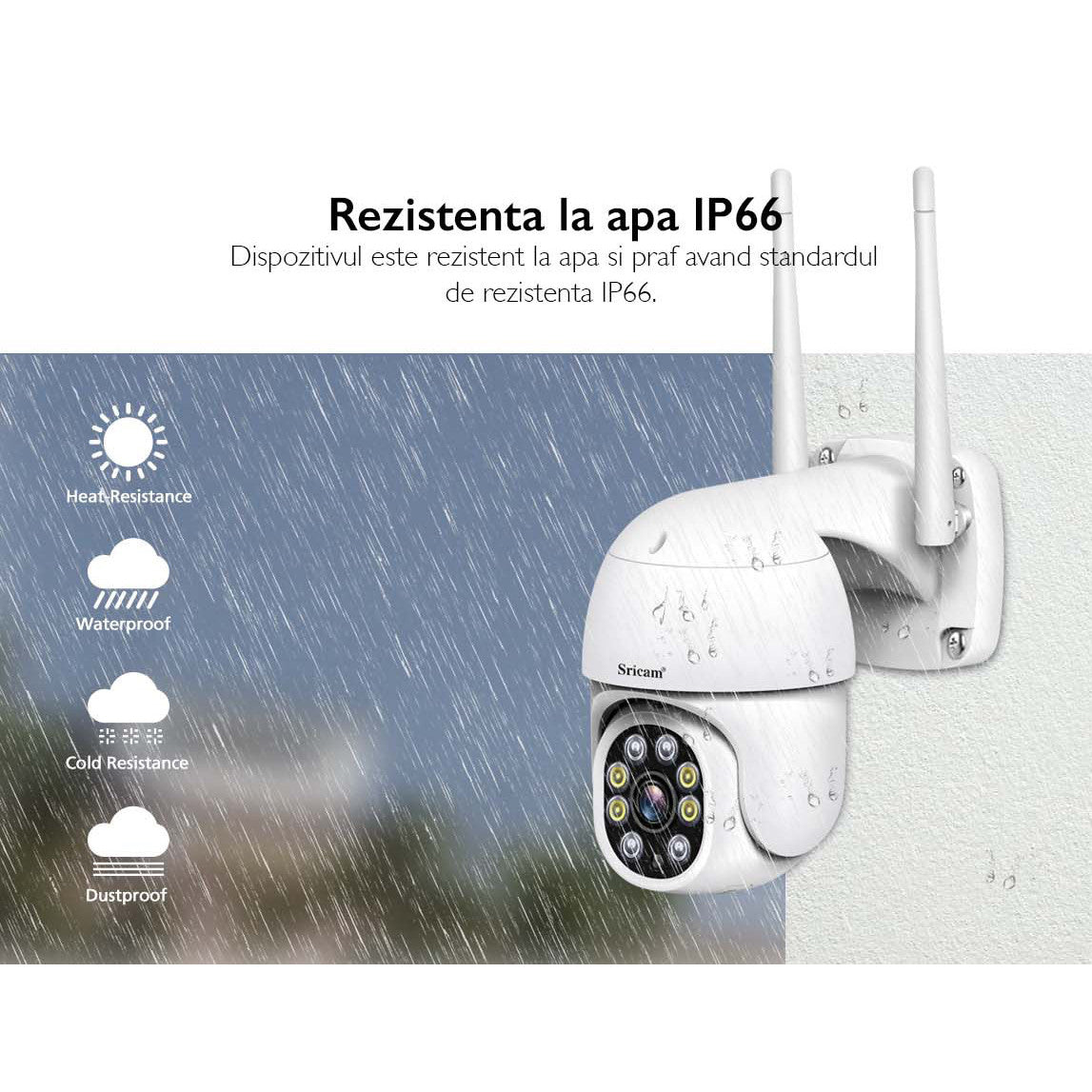 Camera de supraveghere WIFI Sricam SP028 interior/exterior