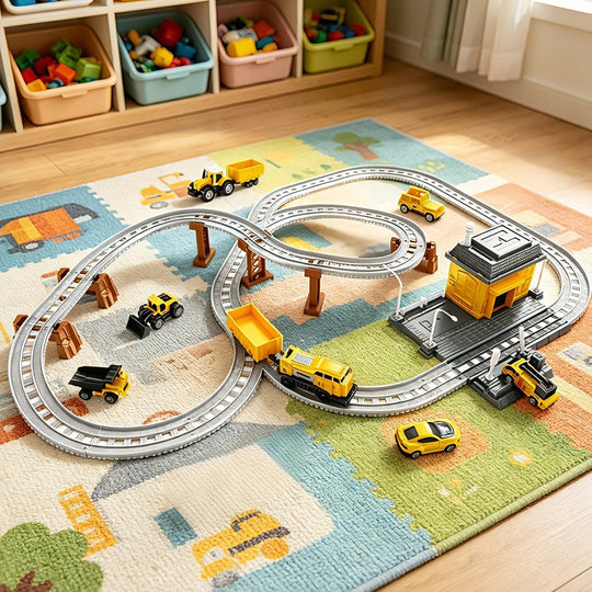 Circuit Trenulet de Jucarie Electric Pentru Copii KidProtect Constructo Train