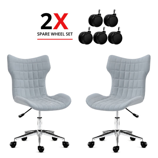 Set 2 Scaune De Birou KD Home OfficeGlide Nova 2, Gri