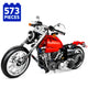Set de Constructie cu Piese Tip Blocuri Constructie 573 Piese MiniBric Heavy Motorcycle 5803