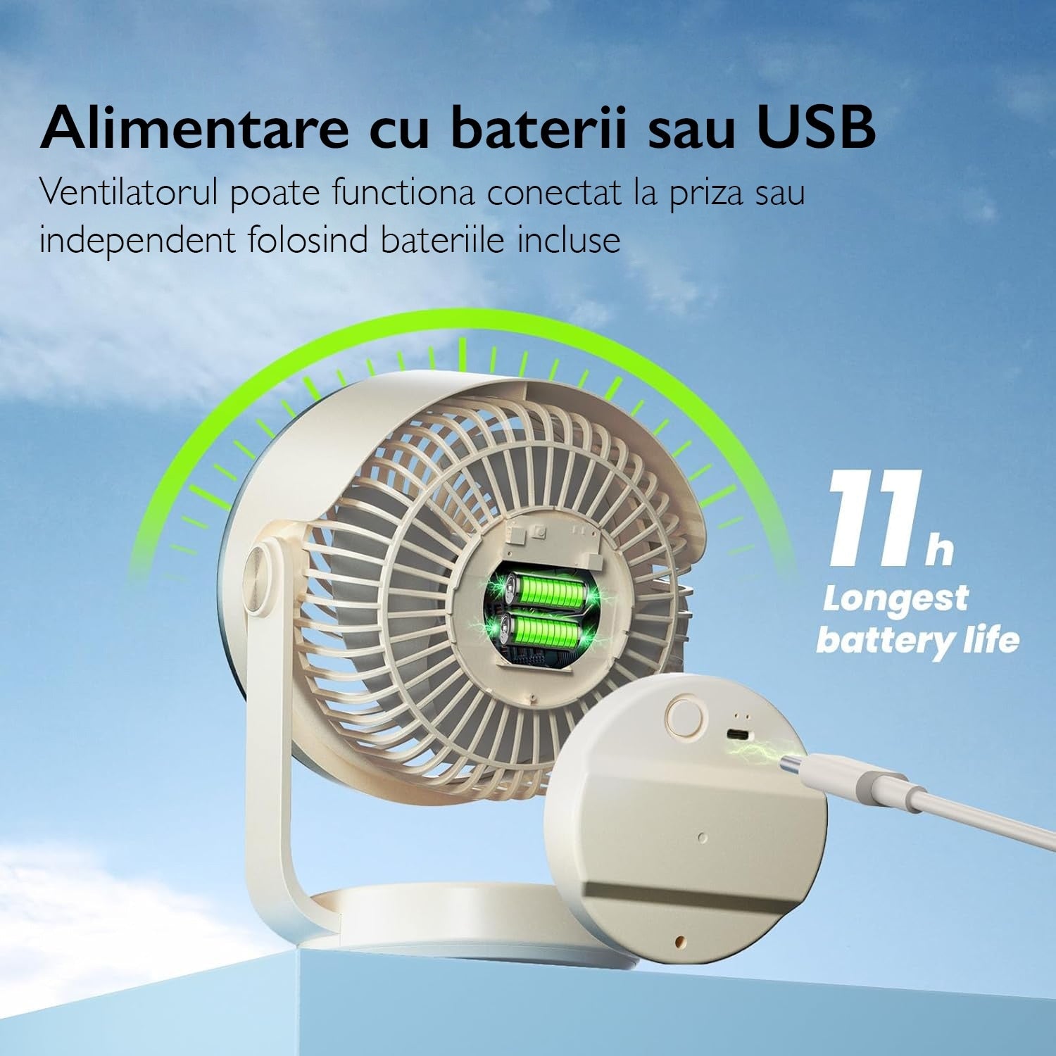 Ventilator Portabil De Birou Freezy Air® AeroCool Pro