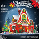Set de Constructie cu Piese Tip Blocuri Constructie MiniBric Casa lui Mos Craciun