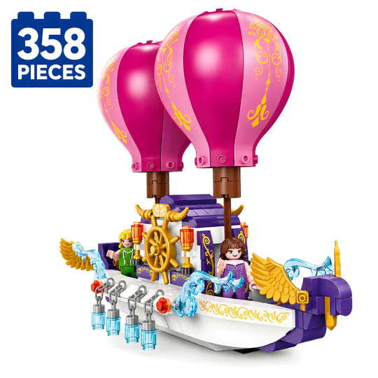 Set de Constructie cu Piese Tip Blocuri Constructie 358 Piese MiniBric Balloon Ship