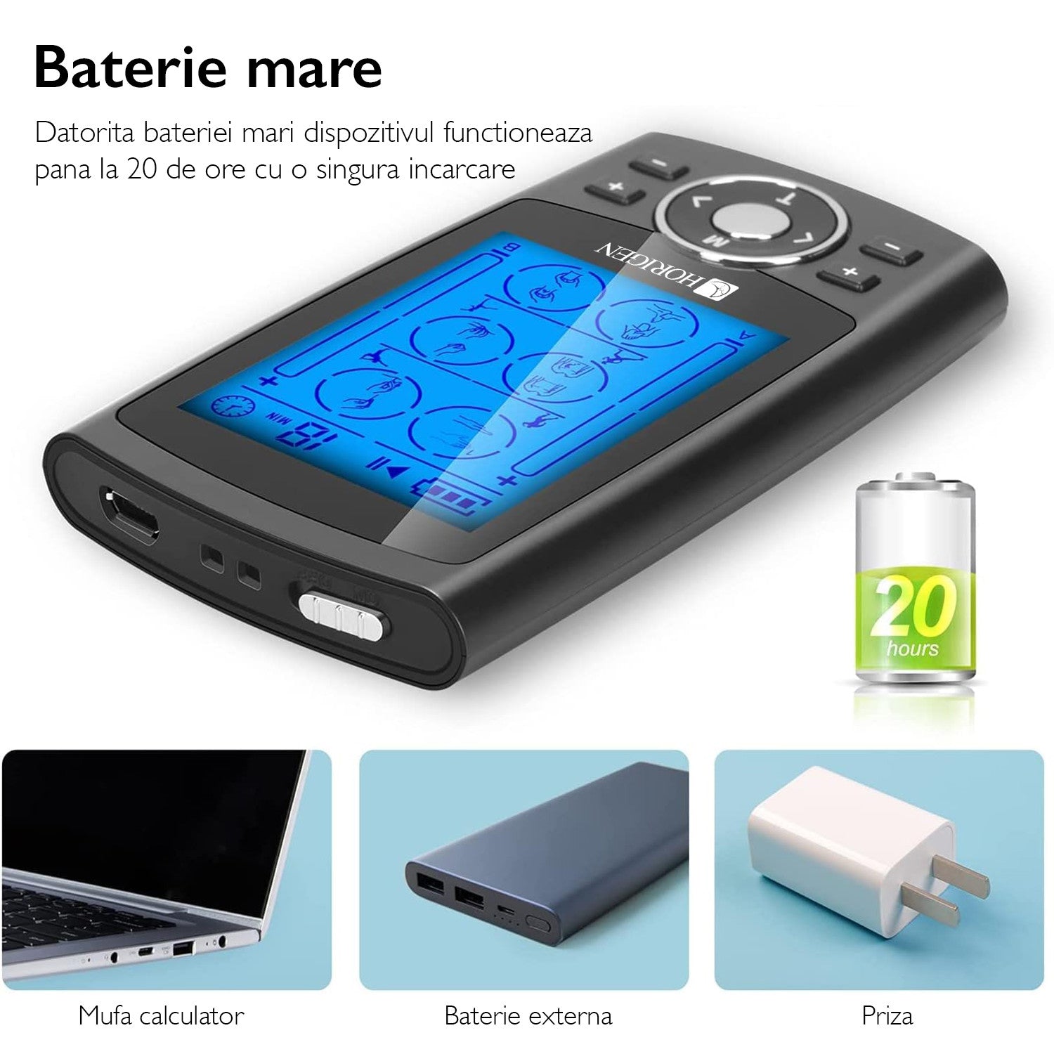 Aparat De Masaj Cu Electrostimulare / Fizioterapie Horigen Relax Pro