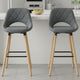 Set 2 x Scaun de Bar Inalt Premium KD Home BarLuxe Nova, Gri