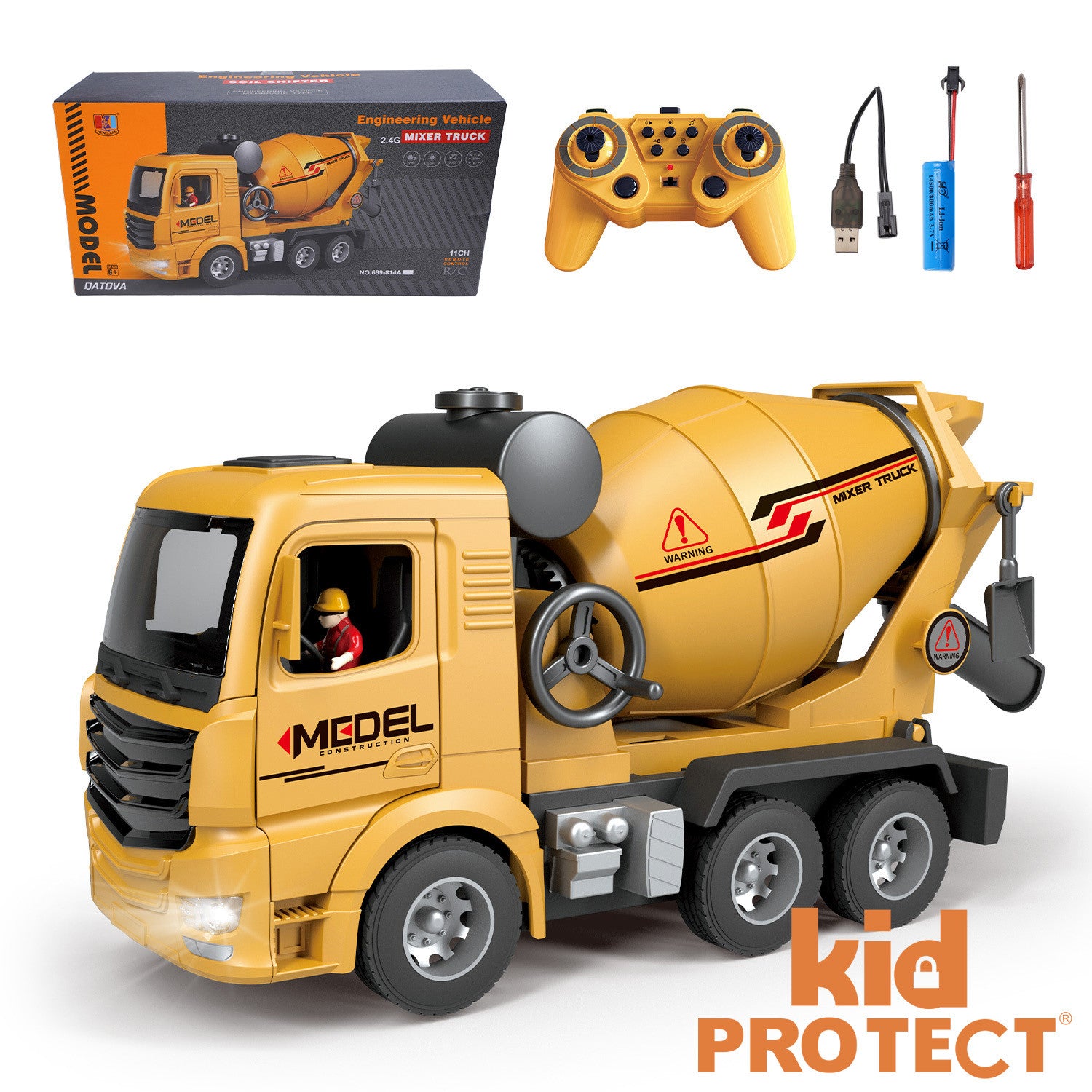 Betoniera Super Realista Cu Telecomanda Pentru Copii KidProtect ConcretePro RC