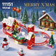 Set de Constructie cu Piese Tip Blocuri Constructie MiniBric Christmas Track Adventure