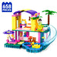 Set de Constructie cu Piese Tip Blocuri Constructie 380 Piese MiniBric Holiday House 4589