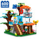 Set de Constructie cu Piese Tip Blocuri Constructie 600 Piese MiniBric Treehouse in the Woods