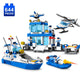 Set de Constructie cu Piese Tip Blocuri Constructie 644 Piese MiniBric Police Harbor