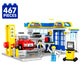 Set de Constructie cu Piese Tip Blocuri Constructie 467 Piese MiniBric Service Auto 4222