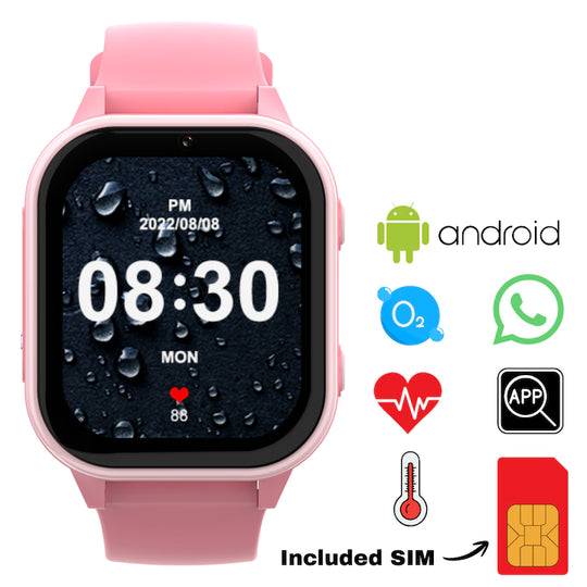 Ceas Smartwatch GPS Copii cu Localizare si Telefon Techone KT19T, Roz