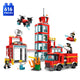 Set de Constructie cu Piese Tip Blocuri Constructie 616 Piese MiniBric Fire Headquarter
