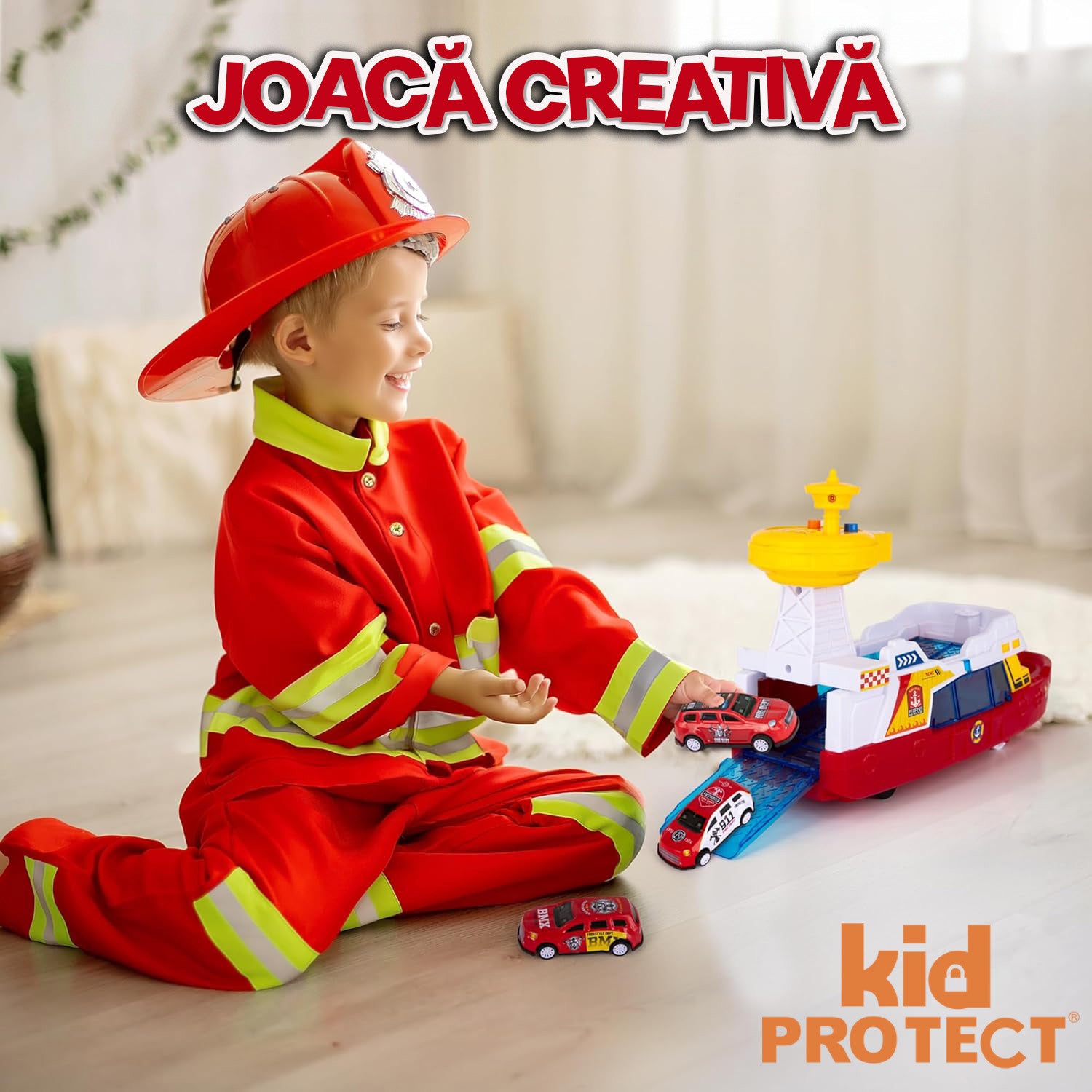 Jucarie Vaporas Tip Pompieri KidProtect SplashyRescue