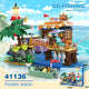 Set de Constructie cu Piese Tip Blocuri Constructie MiniBric Go Fishing Port