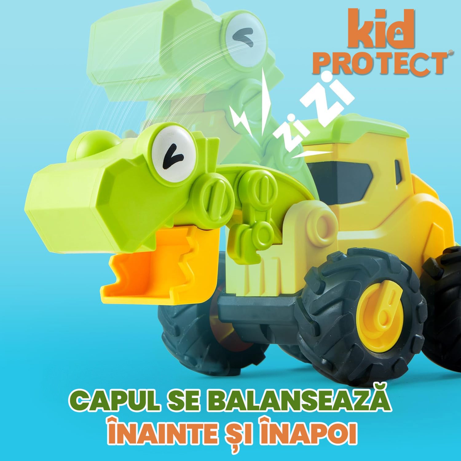Set Masinute Pentru Copii, KidProtect DinoTorque