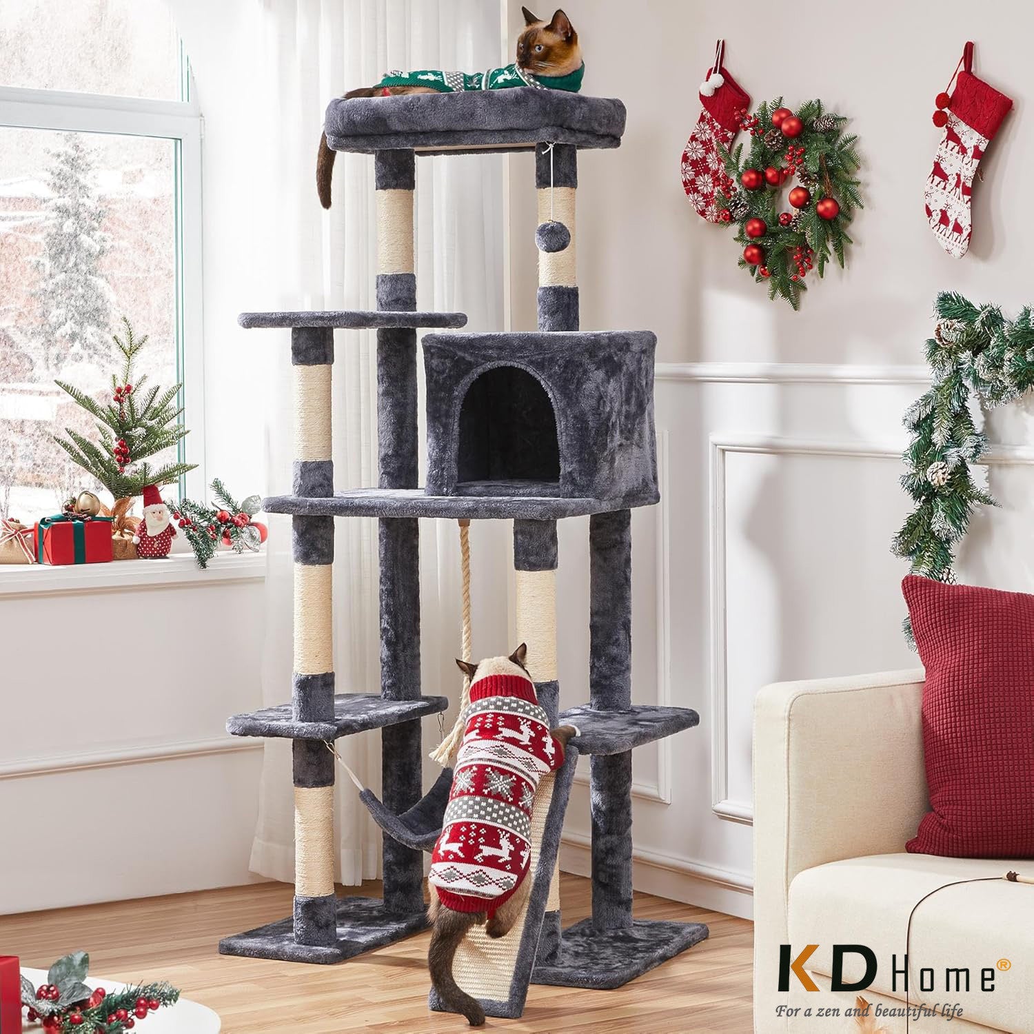 Ansamblu Joaca Pentru Pisici KD Home ClawCloud Loft