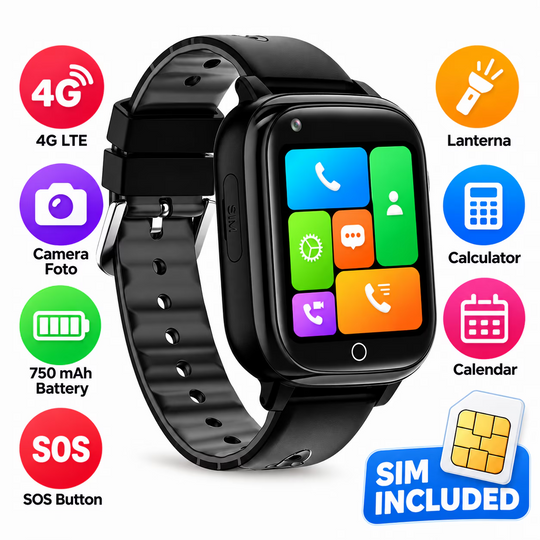 Ceas Smartwatch Copii Cu Localizare W-Fi/LBS Si Telefon Techone X02 Junior, Negru