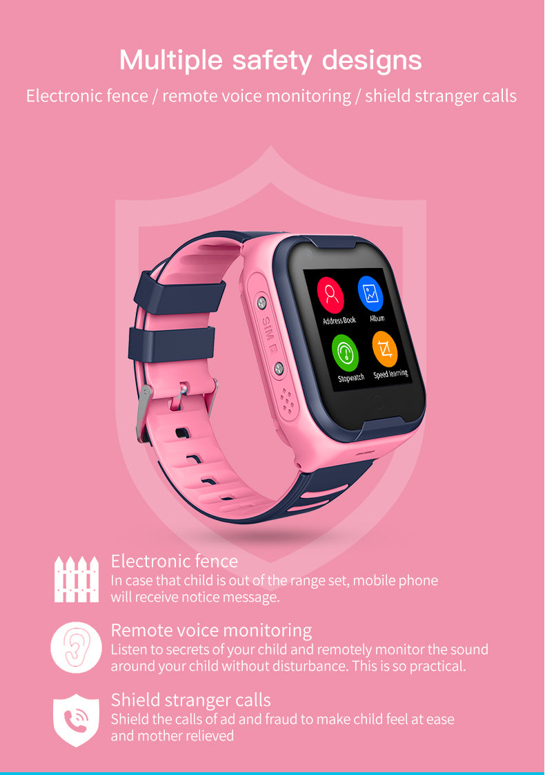 Ceas smartwatch GPS copii Techone KT11 4G, Albastru