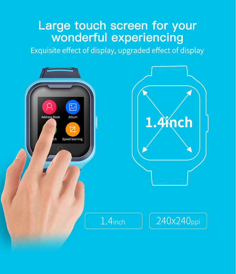 Ceas smartwatch GPS copii Techone KT11 4G, Albastru