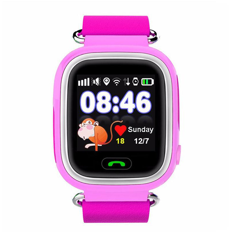 Ceas smartwatch GPS copii TechONE GW100 Touch, Roz