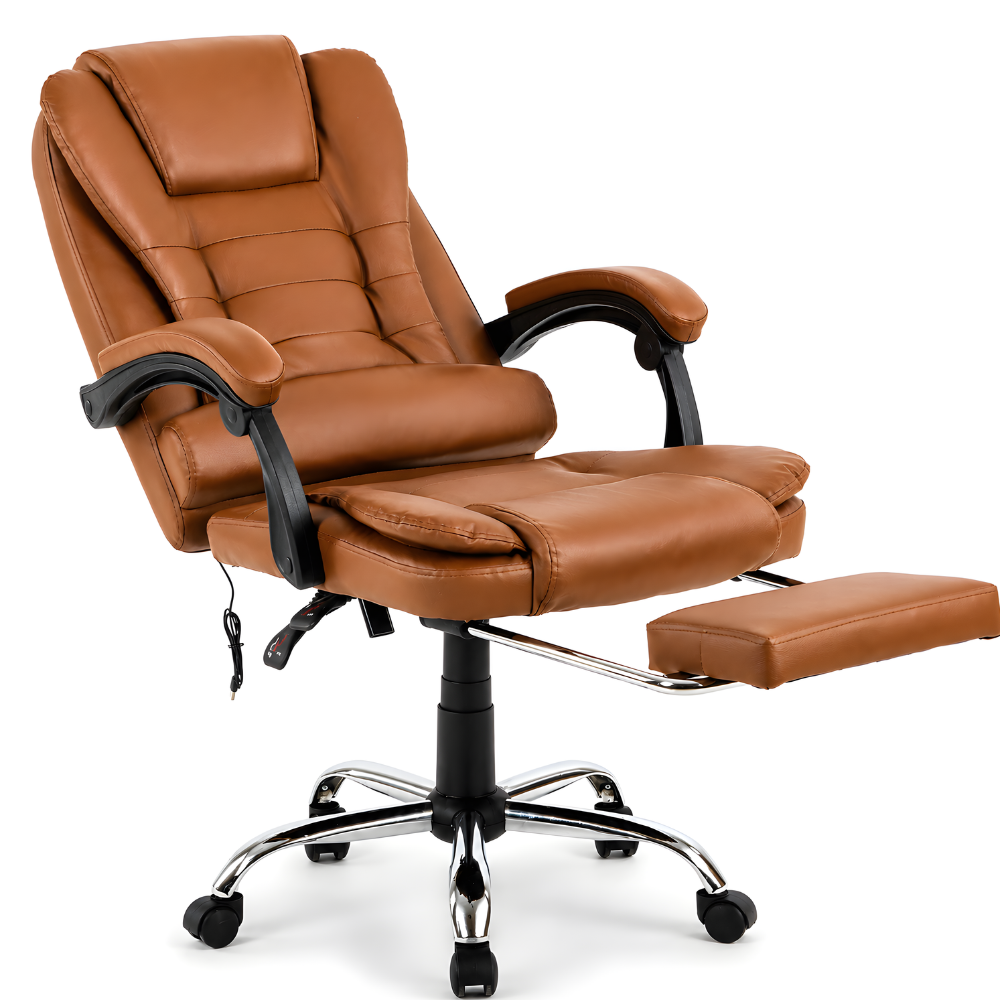 Scaun De Birou Directorial Ergonomic Cu Masaj KD Home® ErgoLux Prime, Maro