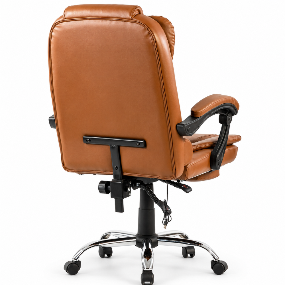 Scaun De Birou Directorial Ergonomic Cu Masaj KD Home® ErgoLux Prime, Maro